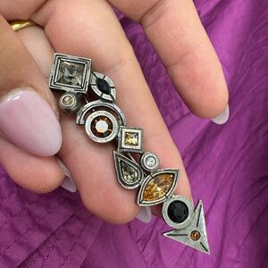 Patricia Locke silver tone brooch pin